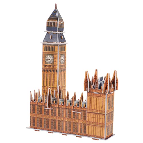 Warmhm 1 Satz Big Ben-Modell Modelle für Erwachsene berühmtes Baupuzzle Tischpuzzle rätsel Bauen Souvenirs aus Großbritannien Kinderrätsel Londoner Rätsel Papier von Warmhm