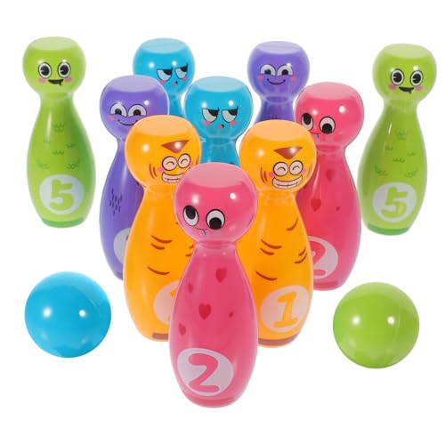 Warmhm 1 Satz Bowling Set für Drinnen und Draußen Teiliges Spielzeugset mit Bowlingbällen und Sicheres Robustes Material für Motorische Fähigkeiten und Konzentration Warmhm 1 Satz Bowling Set für Drinnen und Draußen Teiliges Spielzeugset mit Bowlingbällen und Sicheres Robustes Material für Motorische Fähigkeiten und Konzentration von Warmhm