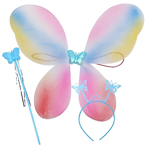 Warmhm 1 Satz Cosplay Schmetterlingsflügeln Feenkostüm Zubehör mit Haarreif und Flügel für Rollenspiele Geburtstags und Weihnachtsfeiern Bequem und Sicher von Warmhm