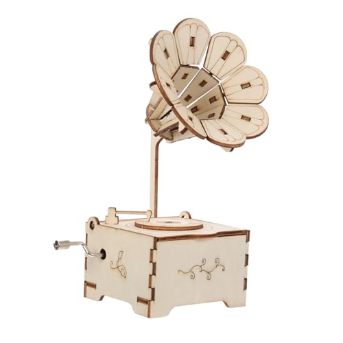 Warmhm 1 Satz DIY Holzmusikbox Retro Phonograph Musikbox Material für Selbstmontage Kreative Dekoration für Schreibtisch und Bücherregal Einzigartiges Design Sicher und Kinderfreundlich Warmhm 1 Satz DIY Holzmusikbox Retro Phonograph Musikbox Material für Selbstmontage Kreative Dekoration für Schreibtisch und Bücherregal Einzigartiges Design Sicher und Kinderfreundlich von Warmhm