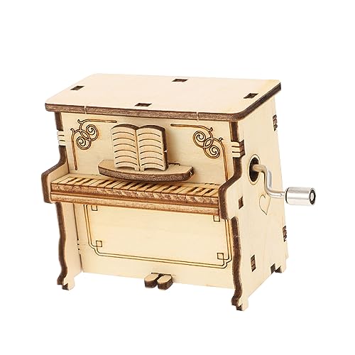 Warmhm 1 Satz DIY Holzpuzzle Klavier Spieluhr Umweltfreundliches Zusammengebautes Musikspielzeug für Kreatives Lernen und Gestaltung für Musikliebhaber von Warmhm