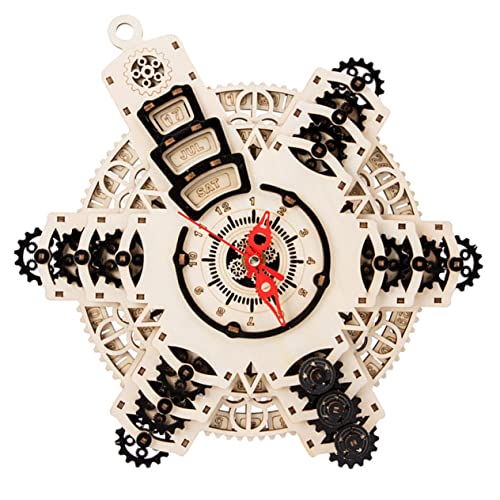 Warmhm 1 Satz DIY Holzpuzzle Wanduhr Kreatives Modell Bausatz für Holzuhren Dekoration für Wohnzimmer Schlafzimmer und Büro Sicheres Langlebiges aus Hochwertigem Holz Warmhm 1 Satz DIY Holzpuzzle Wanduhr Kreatives Modell Bausatz für Holzuhren Dekoration für Wohnzimmer Schlafzimmer und Büro Sicheres Langlebiges aus Hochwertigem Holz von Warmhm