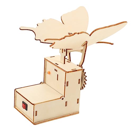 Warmhm 1 Satz DIY Mechanische Bionische Holzschmetterlinge für Wissenschaftliches Bastelspielzeug für Experimente und Kreatives Lernen von Warmhm