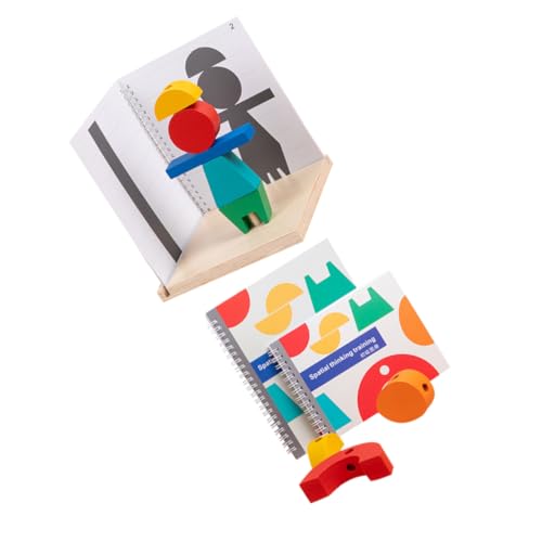 Warmhm 1 Satz Dreidimensionale Projektionsbausteine -Montessori- Montessori Sortierspielzeug zum Bauen für Kleinkinder Montessori- für Kleinkinder Holz von Warmhm