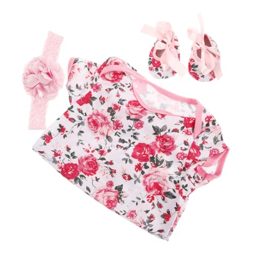 Warmhm 0-2 Jahre Neugeborenes Baby Puppenset Kleid Schuhe Stirnband Puppenoutfits Zubehör Warmhm 0-2 Jahre Neugeborenes Baby Puppenset Kleid Schuhe Stirnband Puppenoutfits Zubehör von Warmhm