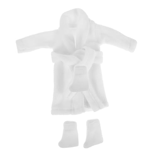 Warmhm 1 Satz Elfenpuppenkleidung Puppen-Bademantel-kleidungszubehör Mini-Puppen-Bademantel-Accessoire Mini-puppenkleid Puppenbademantel Minikleidung Puppengewand-Accessoire Weiß Stoff Warmhm 1 Satz Elfenpuppenkleidung Puppen-Bademantel-kleidungszubehör Mini-Puppen-Bademantel-Accessoire Mini-puppenkleid Puppenbademantel Minikleidung Puppengewand-Accessoire Weiß Stoff von Warmhm