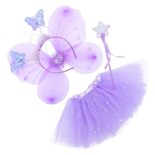 Warmhm 1 Satz Feenkostüm Set für Mädchen Teilig mit Schmetterlingsflügeln Tutu Rock und Zauberstab für Geburtstagsfeiern Karneval und Schulveranstaltungen Elegant und Warmhm 1 Satz Feenkostüm Set für Mädchen Teilig mit Schmetterlingsflügeln Tutu Rock und Zauberstab für Geburtstagsfeiern Karneval und Schulveranstaltungen Elegant und von Warmhm