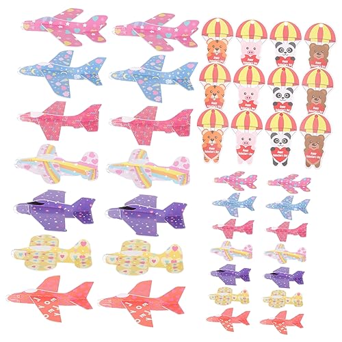 Warmhm 1 Satz Flugzeug-Gruß Karte schokoei basteln für Grußkarten Toys for Geburtstagsgeschenk Valentinstagskarten Klassenzimmer-Austausch-Gastgeschenke Schaum von Warmhm