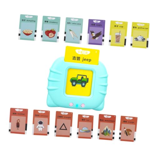 Warmhm 1 Satz Früherziehungsmaschine Puzzle rätselbuch Englisch-Lernspielzeug Kinderspielzeug für Babys Alphabetkarten Wörter Lernkarten Plastik Blue von Warmhm