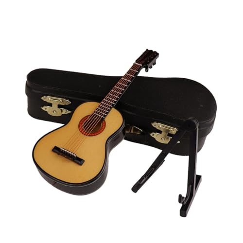 Warmhm 1 Satz Gitarrenmodell Gitarren-Instrument-Modell Winzig Kind Mini Klein Ornamente Verzierung des Instrumentenmodells Instrumenten-Desktop- Khaki Hölzern Warmhm 1 Satz Gitarrenmodell Gitarren-Instrument-Modell Winzig Kind Mini Klein Ornamente Verzierung des Instrumentenmodells Instrumenten-Desktop- Khaki Hölzern von Warmhm