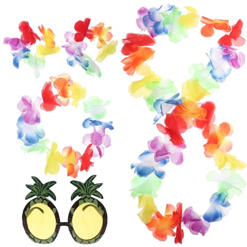 Warmhm 1 Satz Hawaii Party Blumengirlande mit Sonnenbrille Teiliges Set für Tropische Feiern Dekoration für Pool und Luau Partys Leicht und zu Tragen Warmhm 1 Satz Hawaii Party Blumengirlande mit Sonnenbrille Teiliges Set für Tropische Feiern Dekoration für Pool und Luau Partys Leicht und zu Tragen von Warmhm
