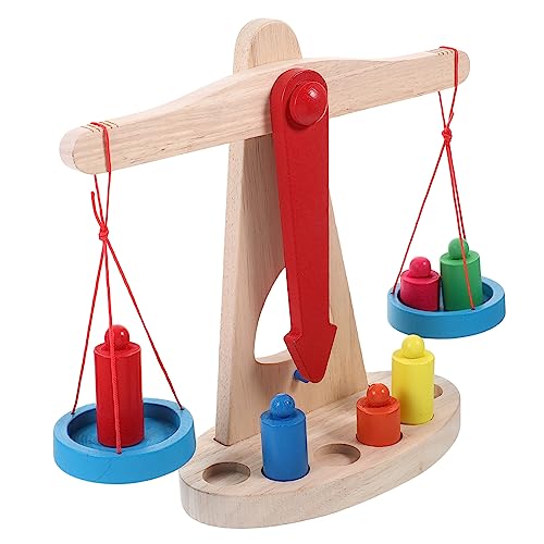 Warmhm 1 Satz Holz Balancewaage für Montessori Lernspielzeug Kognitiven Fähigkeiten und des Gleichgewichtssinns für Jungen Jahren von Warmhm