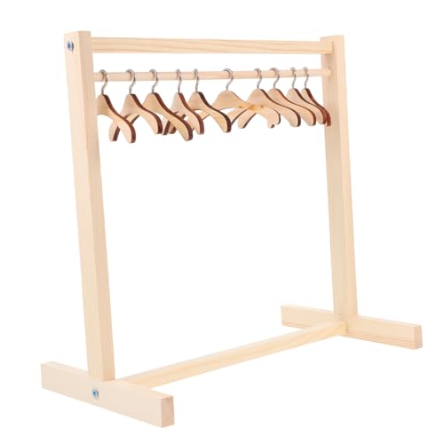 Warmhm 1 Satz Holz Kleiderständer für Puppenhaus Puppenbekleidungsständer mit Kleiderbügeln für Organisation von Puppenkleidung Stabil und Langlebig Warmhm 1 Satz Holz Kleiderständer für Puppenhaus Puppenbekleidungsständer mit Kleiderbügeln für Organisation von Puppenkleidung Stabil und Langlebig von Warmhm