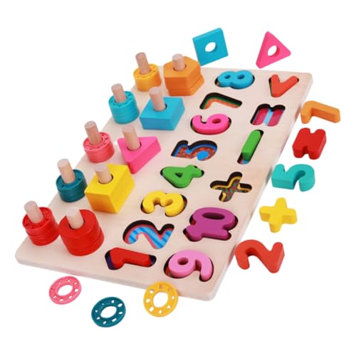 Warmhm 1 Satz Holzkindspielzeug Puzzlekleber Puzzlematte Rätsel Für Kleinkinder Pädagogische Kinderspielzeug Vorschule Rätsel Holzspielzeug Hölzern Colorful von Warmhm