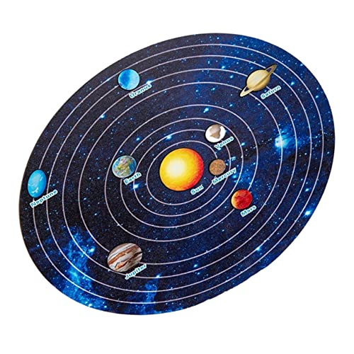 Warmhm 1 Satz Holzpuzzle Planetarisches Lernspielzeug für Kognitive Entwicklung durch Solar System Puzzle Fördert Logisches und Farbverständnis für Frühkindliche Bildung von Warmhm