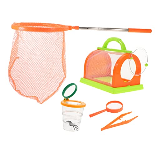 Warmhm 1 Satz Insektenbeobachtungsset Forscher Drinnen Hingucker Für Käfig Fänger Werkzeug Fangvakuum Sammelset Für Fangset Für Kit Für 3-5 Orange Plastik von Warmhm
