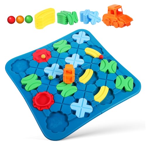 Warmhm 1 Satz Intellektuelles Schienenspielzeug Bauspiele Kleinkinder Ausbildung Puzzle-Logik-Builder Planke Für Puzzle-Track Logische Straßenbauer Gehirn Labyrinth Teaser Spuren Plastik von Warmhm
