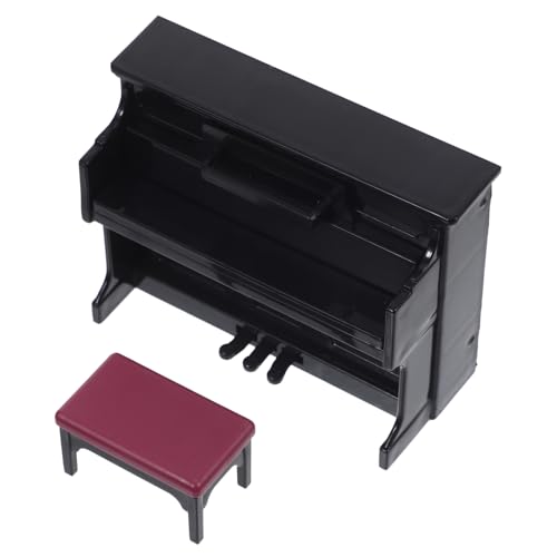Warmhm 1 Satz Klaviermodell Zubehör für Musikinstrumente Klaviertastatur für Musik Instrumente Musical Instruments deko Mini-Möbelmodell Puppenhaus Klavier und Hocker Plastik Black Warmhm 1 Satz Klaviermodell Zubehör für Musikinstrumente Klaviertastatur für Musik Instrumente Musical Instruments deko Mini-Möbelmodell Puppenhaus Klavier und Hocker Plastik Black von Warmhm