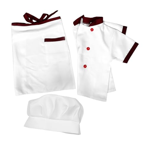 Warmhm 1 Satz Kochkostüm für Schürze und Mütze Kurzärmliges Outfit für Kleine Chefs für Rollenspiele und Kreative Aktivitäten Bordeauxrot Warmhm 1 Satz Kochkostüm für Schürze und Mütze Kurzärmliges Outfit für Kleine Chefs für Rollenspiele und Kreative Aktivitäten Bordeauxrot von Warmhm