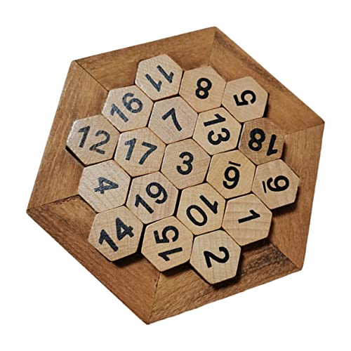 Warmhm 1 Satz Lernspielzeug Holzpuzzle für Logisches Fördern mit Pädagogisches Iq für Frühe Entwicklung Seitiges Zahlenpuzzle mit Glatter Oberfläche und Langlebiger Verarbeitung von Warmhm