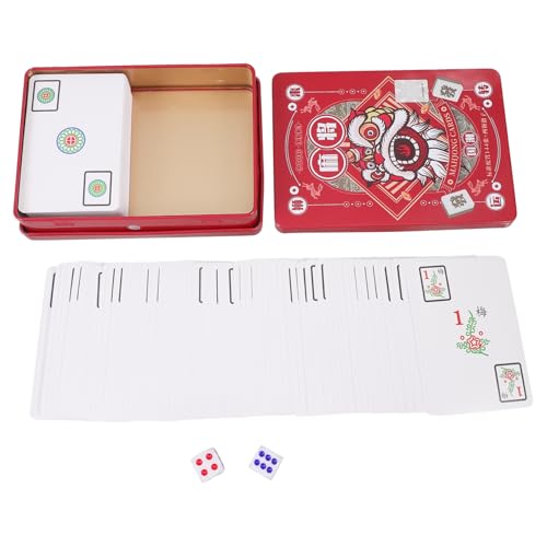 Warmhm 1 Satz Mahjong Spielkarten Spielkarten für Chinesische Mahjong Spiele mit Würfeln für Reisen Partys und Gesellige Abende Leichtes und Hochwertiges Papiermaterial Warmhm 1 Satz Mahjong Spielkarten Spielkarten für Chinesische Mahjong Spiele mit Würfeln für Reisen Partys und Gesellige Abende Leichtes und Hochwertiges Papiermaterial von Warmhm