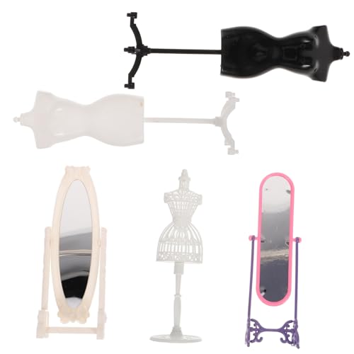 Warmhm 1 Satz Mannequin Modell für Puppenkleidung mit Boden Spiegel Teiliges zur Stilvollen Präsentation von Kleider und Accessoires für Puppen für Kreative Spielstunden von Warmhm