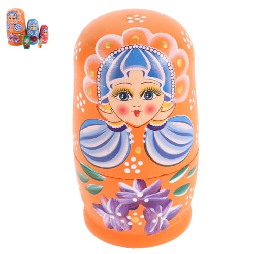 Warmhm 1 Satz Matroschka-Puppen Geburtstagsgeschenk für Nistpuppen für Weihnachts-Nistpuppe Russische Nistpuppen Matryoshka -Puppe Nistspielzeug Puppen stapeln hölzern von Warmhm