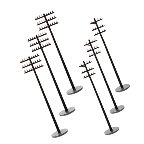 Warmhm 1 Satz Mikro-Landschaftsmodell Sandkasten Modell Modelleisenbahn Telefondraht Modelle Gartenbahn Zubehör Modellbahnpole Modell für Telegrafenmasten Telefonmast im Maßstab 1:87 Abs von Warmhm