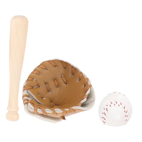 Warmhm 1 Satz Mini Baseball Set für Puppenhaus Dekoration Teiliges Set aus Hochwertigem Material für Sammler und Kreative Bastelprojekte oder Party Deko von Warmhm