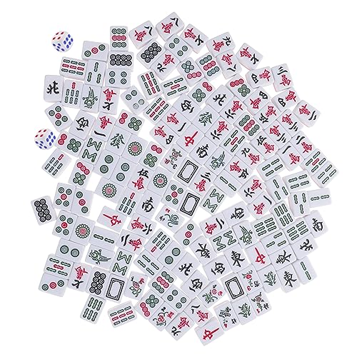 Warmhm 1 Satz Mini Mahjong Kit Tragbares Traditionelles Mahjong für Reisen mit Praktischem Aufbewahrungsbeutel Partys und Outdoor Aktivitäten von Warmhm