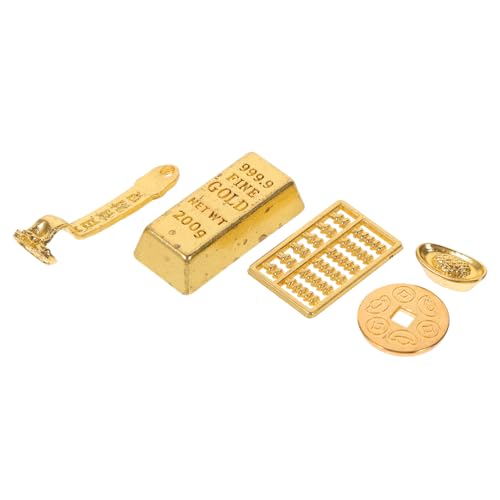 Warmhm 1 Satz Miniatur- -zubehör Mini- - Winzige Verzierung Tragbares Mini- Mini-kunststoffbarren Miniaturbarren Barrendekor Für Den Garten Plastik Golden von Warmhm