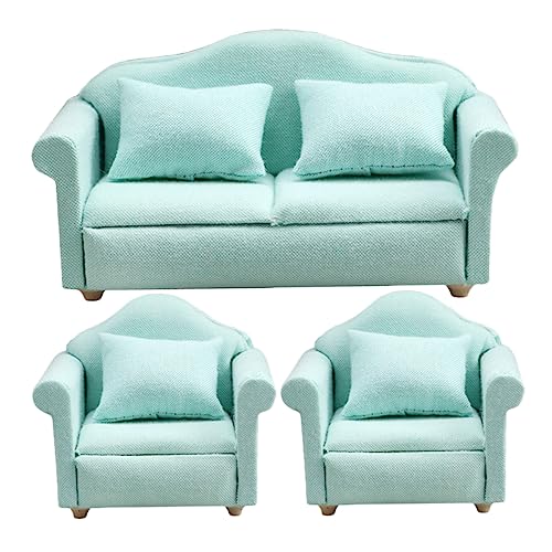 Warmhm 1 Satz Möbel für Puppenhäuser Maßstab Sofa und Sessel Dekorative Miniaturmöbel für Fotografie und Kreative Szenen Tiefgrüner Teiliges Warmhm 1 Satz Möbel für Puppenhäuser Maßstab Sofa und Sessel Dekorative Miniaturmöbel für Fotografie und Kreative Szenen Tiefgrüner Teiliges von Warmhm