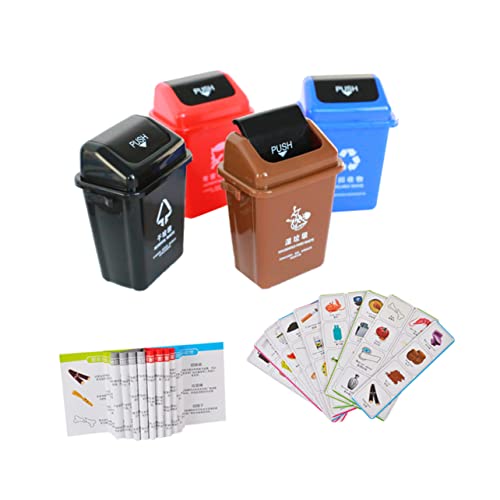 Warmhm 1 Satz Mülltrennung für Lernspielzeug für Frühe Bildung Kognitives Recyclingspiel für Umweltbewusste Farbige Sortierkarten und Kreative Spielmöglichkeiten von Warmhm