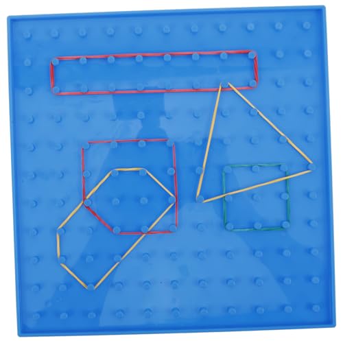 Warmhm 1 Satz Nagelbrettunterrichtshilfen Pädagogisches für Klassenzimmer Geoboard Steckbrett Pädagogisches Geoboard- Planke Gummiband von Warmhm