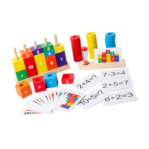 Warmhm 1 Satz Nummernbetrieb Bausteine Mathematikmanipulationen Spielzeugbausteine Mathe- Zahl kognitives Montessori Mathespielzeug Kinderspielzeug Glas Bunt von Warmhm