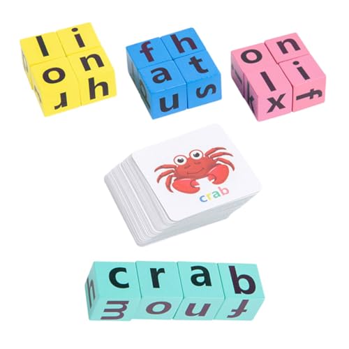 Warmhm 1 Satz Passender Buchstabenspiele, Kinderspielzeug, Wörter-lernspiele, Wörter Buchstabieren Mit Wortkarten von Warmhm