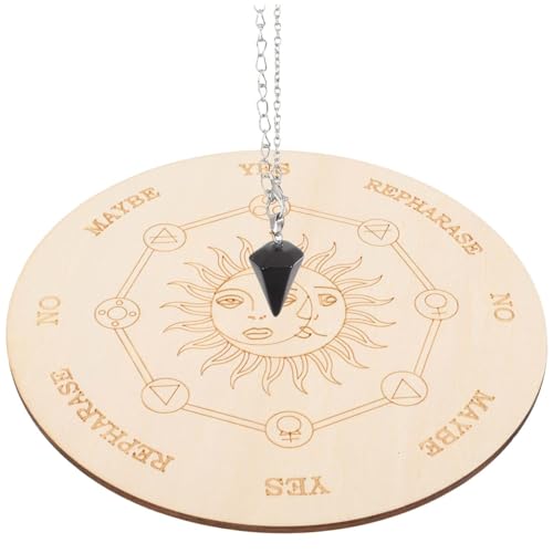 Warmhm 1 Satz Pendeltafel aus Holz für Wahrsagerei Metaphysisches Zubehör mit Muster für Altar Dekoration Geschenkeset für Familie und Freunde Warmhm 1 Satz Pendeltafel aus Holz für Wahrsagerei Metaphysisches Zubehör mit Muster für Altar Dekoration Geschenkeset für Familie und Freunde von Warmhm
