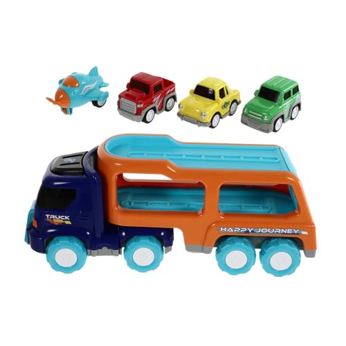 Warmhm 1 Satz Pull Back LKW für Lagiges Modellauto mit Abnehmbarem Fahrerkabine Blinkenden Lichtern für Jungen und Spielzeugautos und Geburtstagsfeiern von Warmhm