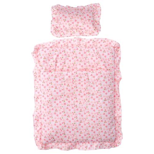 Warmhm 1 Satz Puppen-erdbeer-Schlafsack Puppendecken Puppen Erdbeermatratze -Accessoire Bettwäsche Für Die Puppenwiege Puppenhausdecke Puppenhausbettwäsche Puppensack Stoff von Warmhm