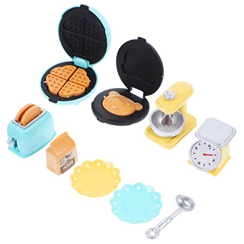 Warmhm 1 Set Miniatur-küchenwerkzeug-Set Für Puppenhaus-frühstückshersteller Spielzeug Mini-Toaster Mixer Miniatur-hausdekor-zubehör von Warmhm
