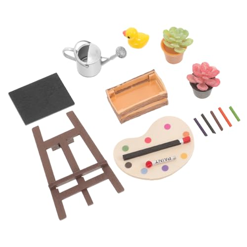Warmhm 1 Satz Puppenhaus-Modell Dekoration Spielzeuge Tiny- -versorgung Puppenhausverzierungen Miniatur-Ornamente Miniatur Mini-topfblume Miniaturszenenlayout Plastik von Warmhm