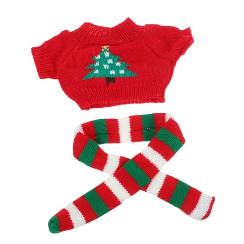Warmhm 1 Satz Puppenhauskleidung Klein Puppenhauszubehör Kind Miniatur Kleider Kawaii Puppenschal Mini-hauspuppenschal Verschleißfester Puppenschal Austauschbarer Puppenpullover Stoff von Warmhm