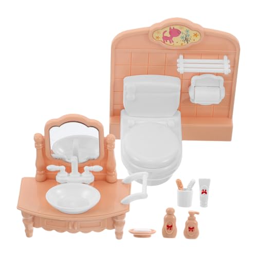 Warmhm Komplette Miniatur-badezimmermöbel Puppenhauszubehör Für Dekorfotografie von Warmhm