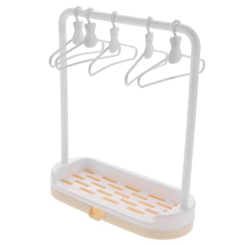 Warmhm 1 Satz Puppenkleiderständer Set mit Kleiderbügeln Doll Hanger für Bjd und Spielzeugpuppen zur Aufbewahrung und Präsentation von Puppenkleidung von Warmhm