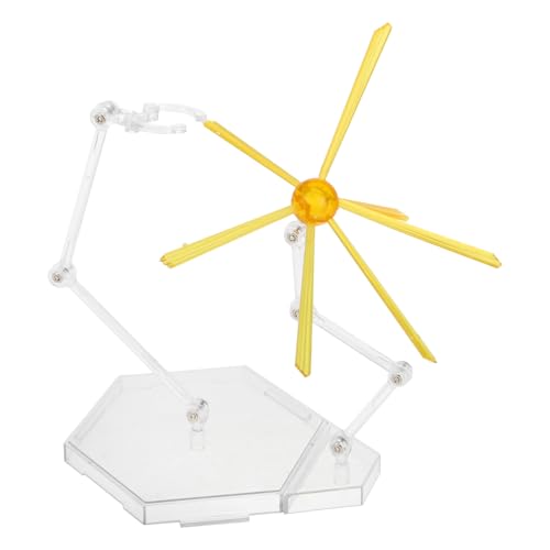 Warmhm 1 Satz Puppenständer Modellfiguren-Display Ausstellungsständer für Figuren Figurenbasiszubehör Aktionsbasis-Präsentationsständer Stop-Motion-Figuren Figurenständer Plastik Yellow von Warmhm