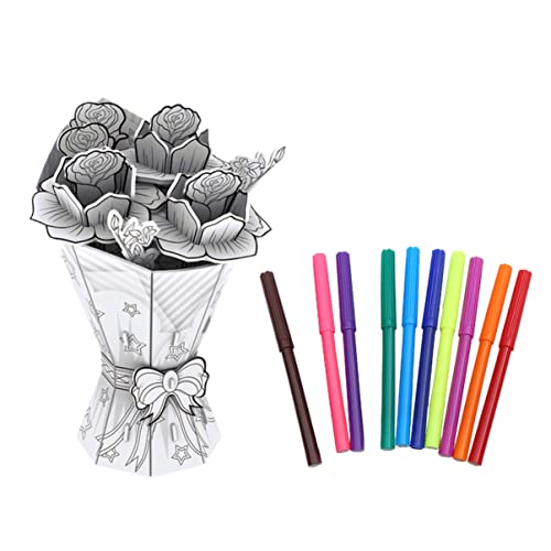 Warmhm 1 Satz Puzzle-Ornamente Kinderpuzzle Graffiti- für Modellbausätze für Erwachsene blumenpuzzle -Graffiti-Blume Kinderspielzeug Papier von Warmhm