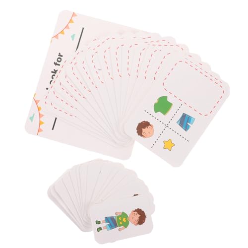 Warmhm 1 Satz Puzzlekarten Für Den Kindergarten Lustiges Lernspielzeug Kognitive Entwicklungspulen Formanpassungsspiele Memory-Matching-Karten Frühpädagogisches Denkspiel Papier von Warmhm