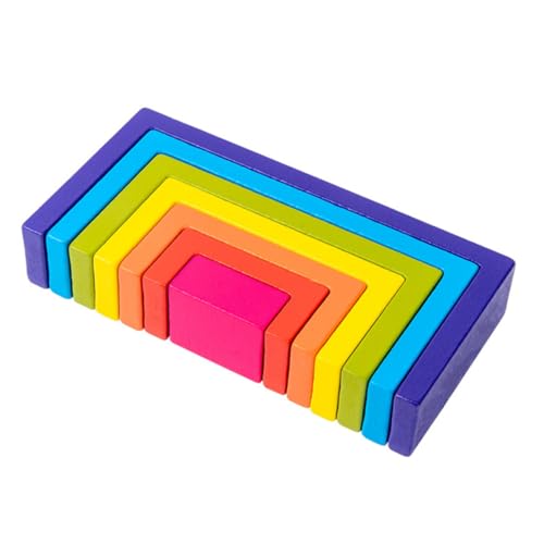 Warmhm 1 Satz Quadratische Regenbogen-Bausteine geometrischer Block Kindergartenbedarf Bausteine Bauen hölzern Colorful Warmhm 1 Satz Quadratische Regenbogen-Bausteine geometrischer Block Kindergartenbedarf Bausteine Bauen hölzern Colorful von Warmhm