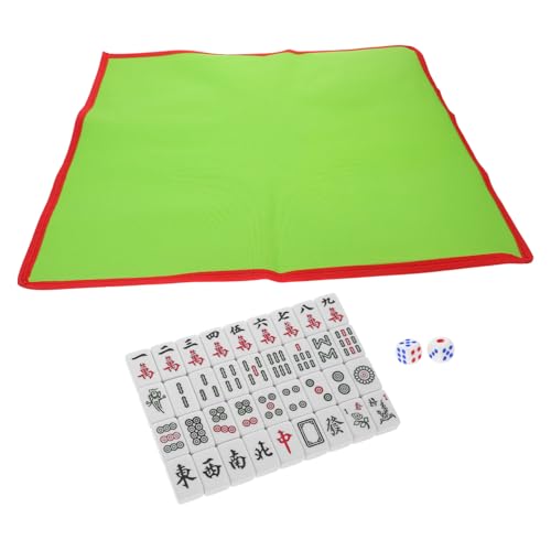 Warmhm 1 Satz Reise Mahjong Set Mahjong Spielesammlung Tischdecke und Würfeln für Unterhaltungen und Reisen Warmhm 1 Satz Reise Mahjong Set Mahjong Spielesammlung Tischdecke und Würfeln für Unterhaltungen und Reisen von Warmhm