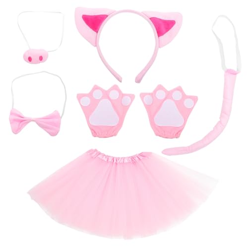 Warmhm 1 Satz Rosa Schweinohr -Kopfschmuck Halloween-Tutu Rosa Schweinekostüm Rock und Ohren Kostüme Cartoon Tierstirnband Cartoon-Kostüm für Cosplay-Kostüm für Plastik Warmhm 1 Satz Rosa Schweinohr -Kopfschmuck Halloween-Tutu Rosa Schweinekostüm Rock und Ohren Kostüme Cartoon Tierstirnband Cartoon-Kostüm für Cosplay-Kostüm für Plastik von Warmhm